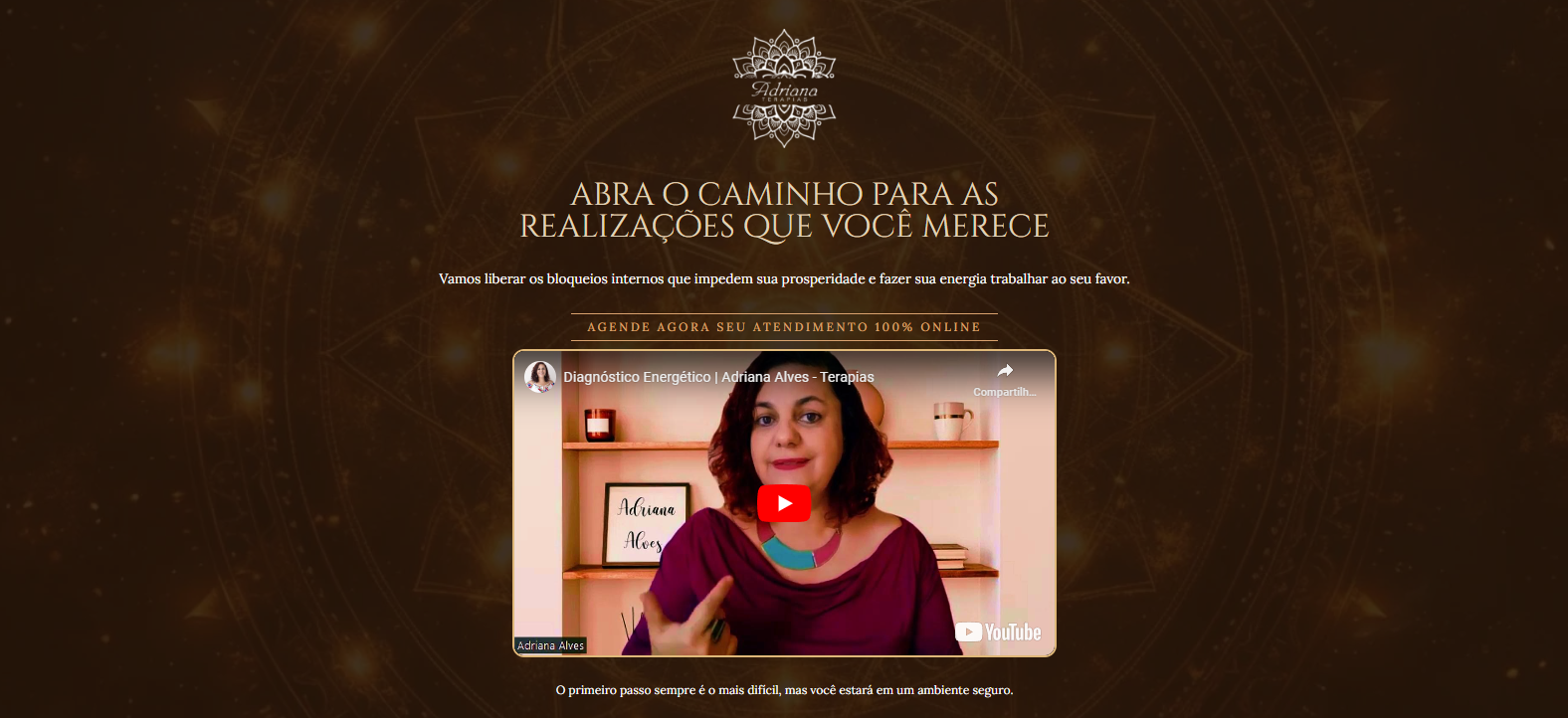 Sessão de Diagnóstico Energético - Adriana Alves - Terapias - Home teste